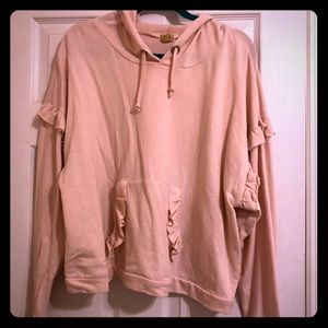 Very Cute Blush Hooded Sweatshirt!! Size XL NWOT